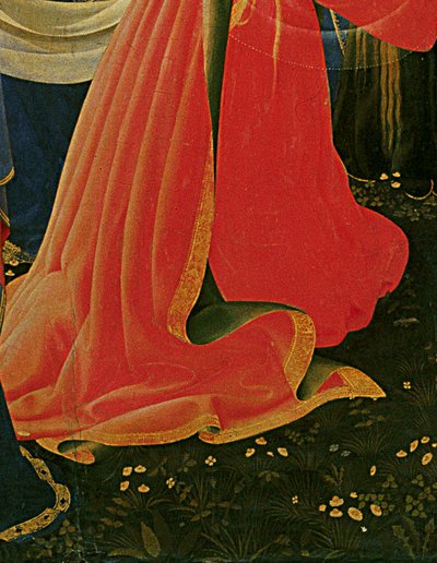 Santa Trinita Altarpiece, frame and pinnacles by Lorenzo Monaco (detail) by Fra  Angelico