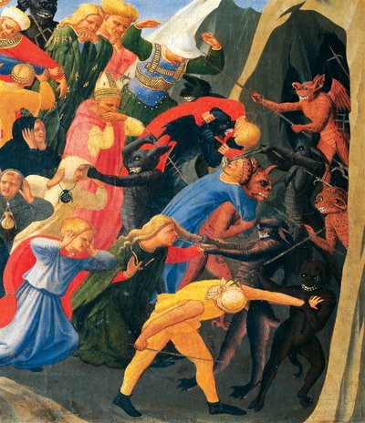 Hell with Demons Organizing Damned (detail) from Last Judgment by Giovanni da Fiesole known as Fra Angelico by Fra (c.1387 1455) Angelico