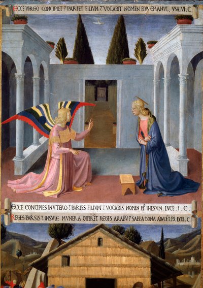 History of the Life of Christ: The Annunciation with the Dove of the Holy Spirit by Fra  Angelico