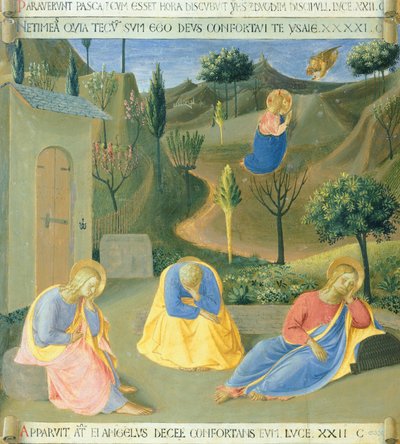 Inset Depicting Praying in Garden, Panel from the Armadio degli Argenti (Silver Chest) with Life of Jesus by Fra (c.1387 1455) Angelico