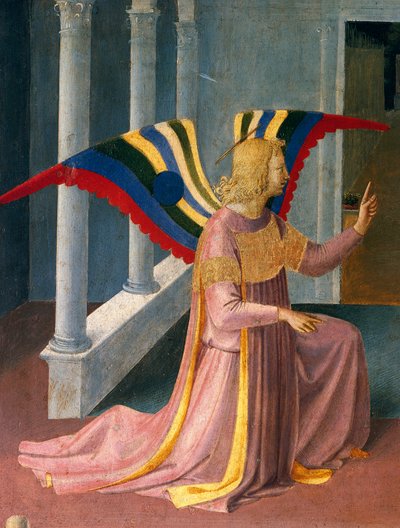 Inset Depicting the Annunciation, Panel from the Armadio degli Argenti (Silver Chest) with Life of Jesus by Fra (c.1387 1455) Angelico