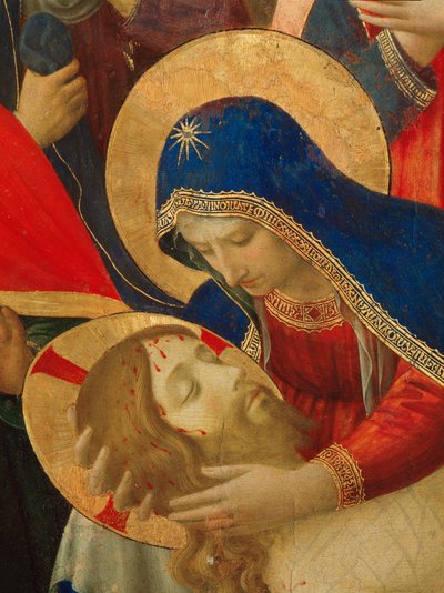 Lamentation on the death of Christ (detail) by Fra  Angelico