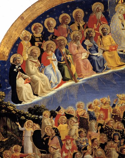 The Last Judgment: Detail of the Saints in Paradise by Fra  Angelico