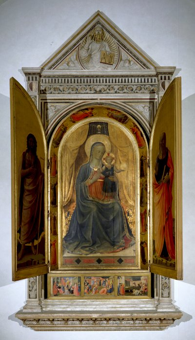 Liniers Altarpiece (open): Virgin and Child by Fra  Angelico