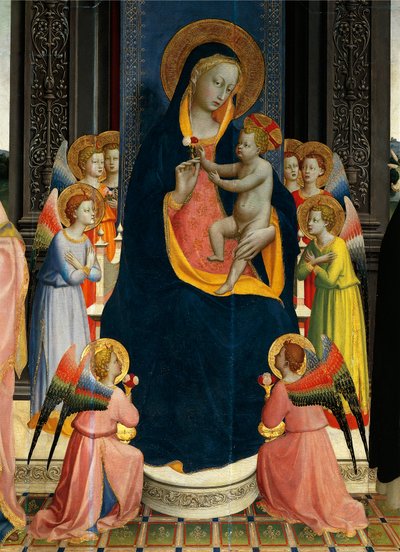 Madonna and Child Enthroned with Saints (detail) by Fra (c.1387 1455) Angelico