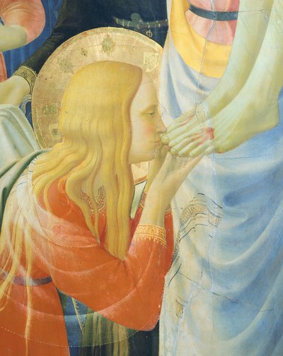 Mary Magdalene kissing Jesus