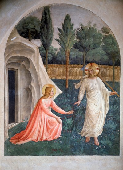 Noli me tangere Saint Mary Magdalene and the risen Christ (gardener) by Fra  Angelico