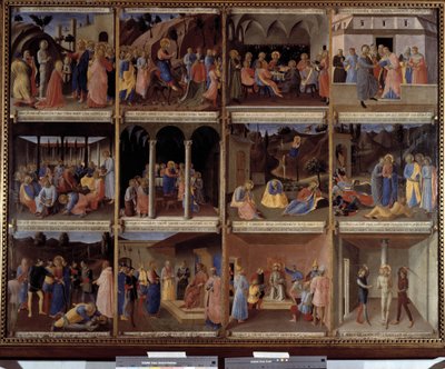 Scenes of the Life of Christ from the Cabinet of Sacred Vases or the Cabinet of the Ex-Voto of Silver of the Church Santissima Annunziata 1450-1453 by Fra  Angelico