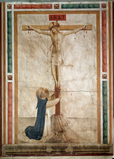 St. Dominic at the Foot of the Crucifix by Fra  Angelico