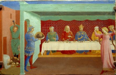 The decollation of Saint John the Baptist at the banquet of Herode Antipas by Fra  Angelico