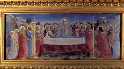 The Funeral of the Virgin. Predella 1435 by Fra  Angelico