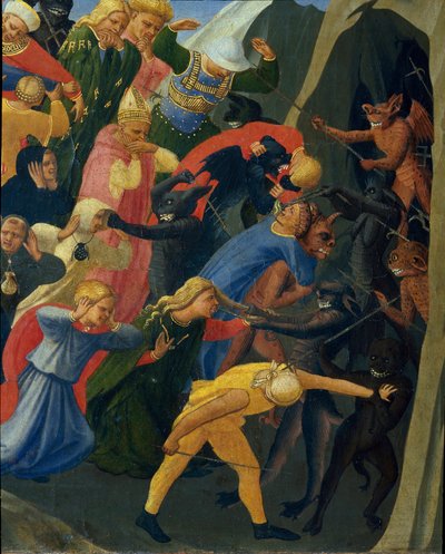 The Last Judgment: The Damned Are Taken into the Underworld by Demons by Fra  Angelico