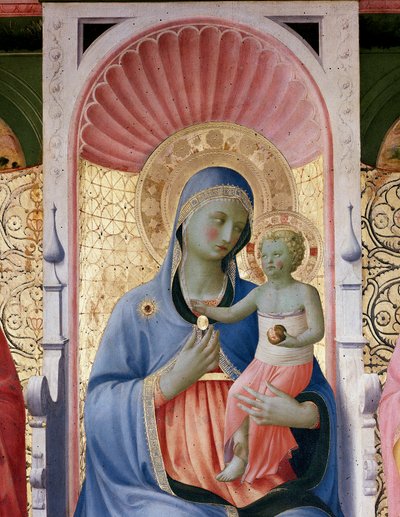 Virgin with Child (detail) by Fra  Angelico