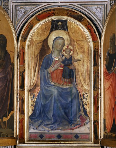 Virgin with Child. Open Tabernacle of the Linaioli by Fra  Angelico