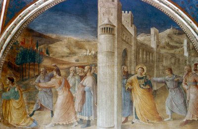 Arrest and Stoning of St Stephen by Fra Angelico