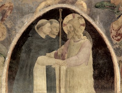 Christ Welcomes Two Dominican Friars (detail) by Fra Angelico