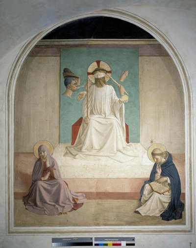 Christ Mocked with the Virgin and Saint Jerome. Fresco by Guido di Pietro by Fra Angelico