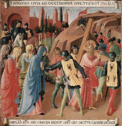 History of the Life of Christ: The Climb to Calvary, the Carrying of the Cross by Fra Angelico