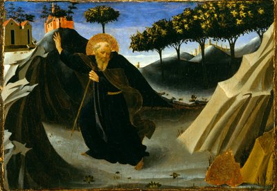 St. Anthony Abbot Shunning the Mass of Gold, 1430s by Fra Angelico