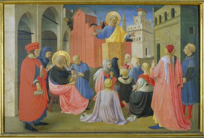 St. Peter Preaching, predella from the Linaiuoli Triptych, 1433 by Fra Angelico
