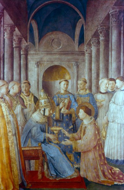 St Sixtus II and his Deacon St Laurence by Fra Angelico