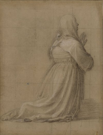 Woman Kneeling in Prayer (detail) by Fra Bartolomeo