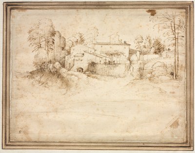 Farmhouse on the Slope of a Hill by Fra Bartolommeo