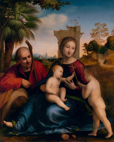 The Rest on the Flight into Egypt with St. John the Baptist by Fra Bartolommeo