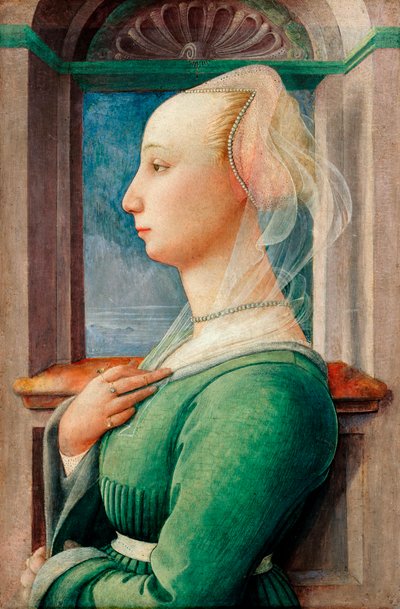 Profile Portrait of a Young Woman by Fra Filippo Lippi