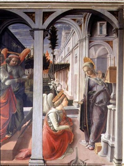 The Annunciation (detail) by Fra Filippo Lippi