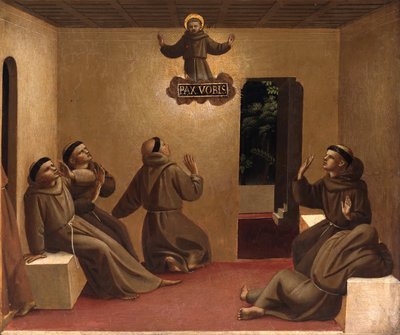 Apparition of Saint Francis at Arles, Scenes from the Life of Saint Francis of Assisi, ca 1429 by Fra Giovanni Angelico da Fiesole