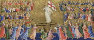 Christ Glorified in the Court of Heaven Panel from Fiesole San Domenico Altarpiece, c. 1423-1424 by Fra Giovanni Angelico da Fiesole