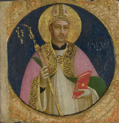 Saint Romulus Panel from Fiesole San Domenico Altarpiece, c. 1423-1424 by Fra Giovanni Angelico da Fiesole