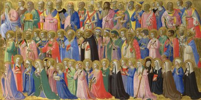 The Forerunners of Christ with Saints and Martyrs Panel from Fiesole San Domenico Altarpiece, c. 1423-1424 by Fra Giovanni Angelico da Fiesole
