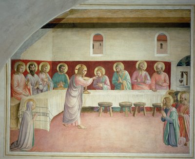 The Holy Communion and the Last Supper by Fra Giovanni Angelico da Fiesole