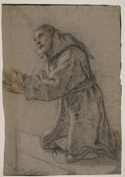 Kneeling Friar with Outstretched Hands by Fra Semplice da Verona