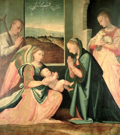 The Holy Family with St. Agnes by Fra da Pistoia Paolino