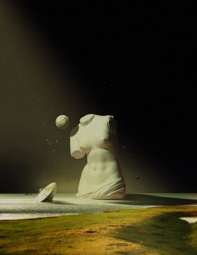 Ancient Statue Cosmic Dream by Fran Rodríguez