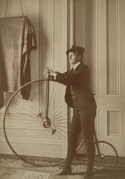 Inside the House with a Penny Farthing Bicycle, c.1890 by Frances Benjamin Johnston
