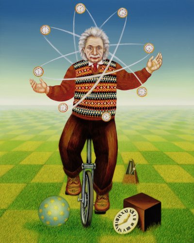 Einstein Juggling with Time, 2000 by Frances Broomfield