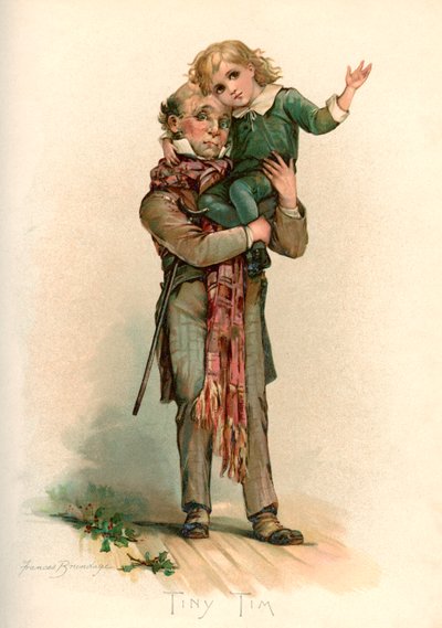 Bob Cratchit Carrying Tiny Tim by Frances Brundage
