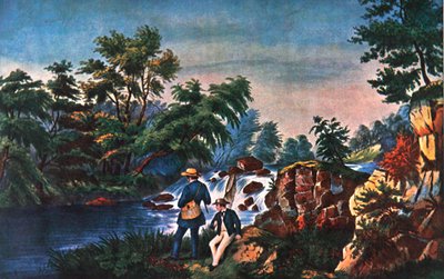 The Trout Stream, Published by Currier & Ives by Frances Flora Bond (c.1812 76) (after) Palmer