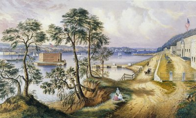 Staten Island and the Narrows from Fort Hamilton, N.Y., c.1861 by Frances Flora Bond Palmer
