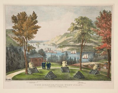 The Hudson, from West Point. Grounds of the U.S. Military Academy by Frances Flora Bond Palmer