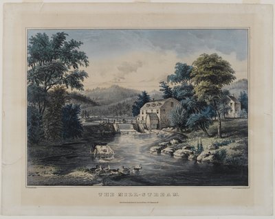 The Mill-Stream, published by Currier & Ives, New York by Frances Flora Bond Palmer