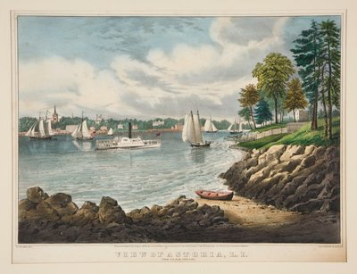 View of Astoria, L.I. from the New York Side by Frances Flora Bond Palmer