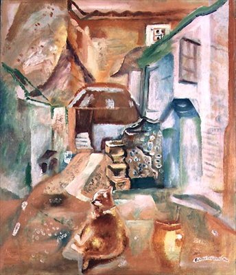 Purbeck Courtyard, Morning by Frances Hodgkins