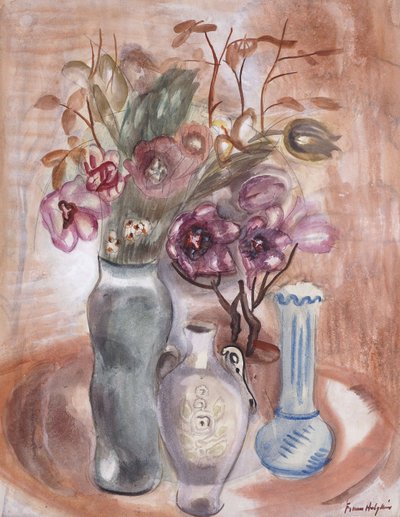 Still Life with Flowers and Vases by Frances Hodgkins