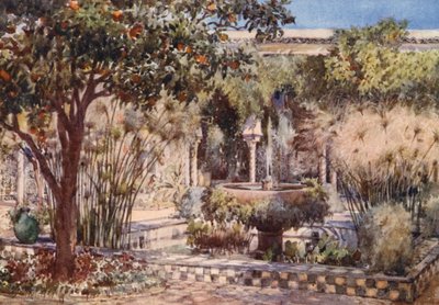 The Garden Court of an Old Moorish Villa, Algiers by Frances Nesbitt
