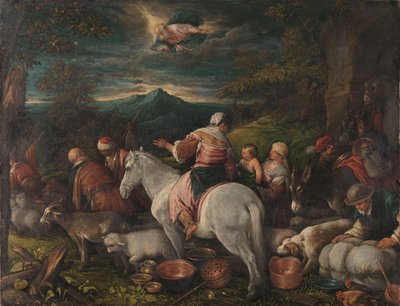 Abraham Leaves Haran by Francesco (1549-92) (attr. to) Bassano